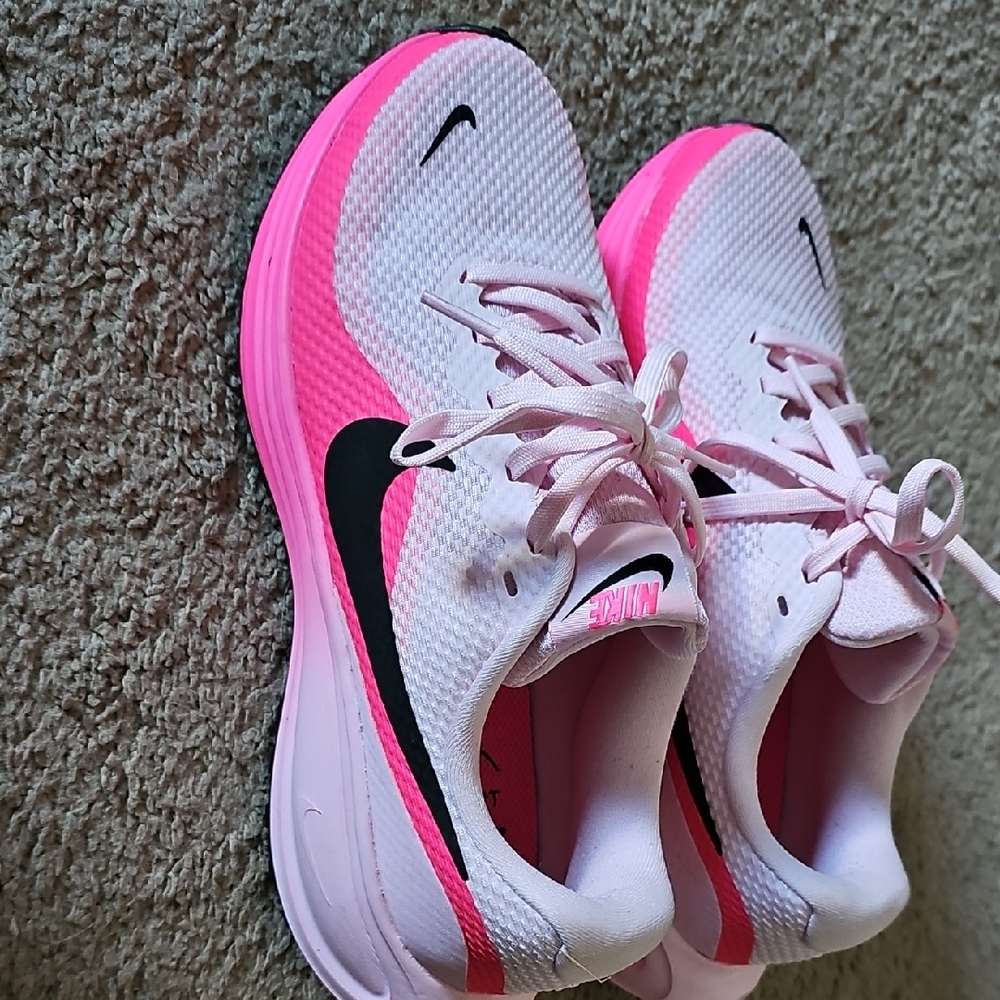 Nike Pink and White Athletic Sneakers